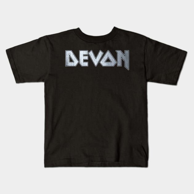 Heavy metal Devon Kids T-Shirt by KubikoBakhar